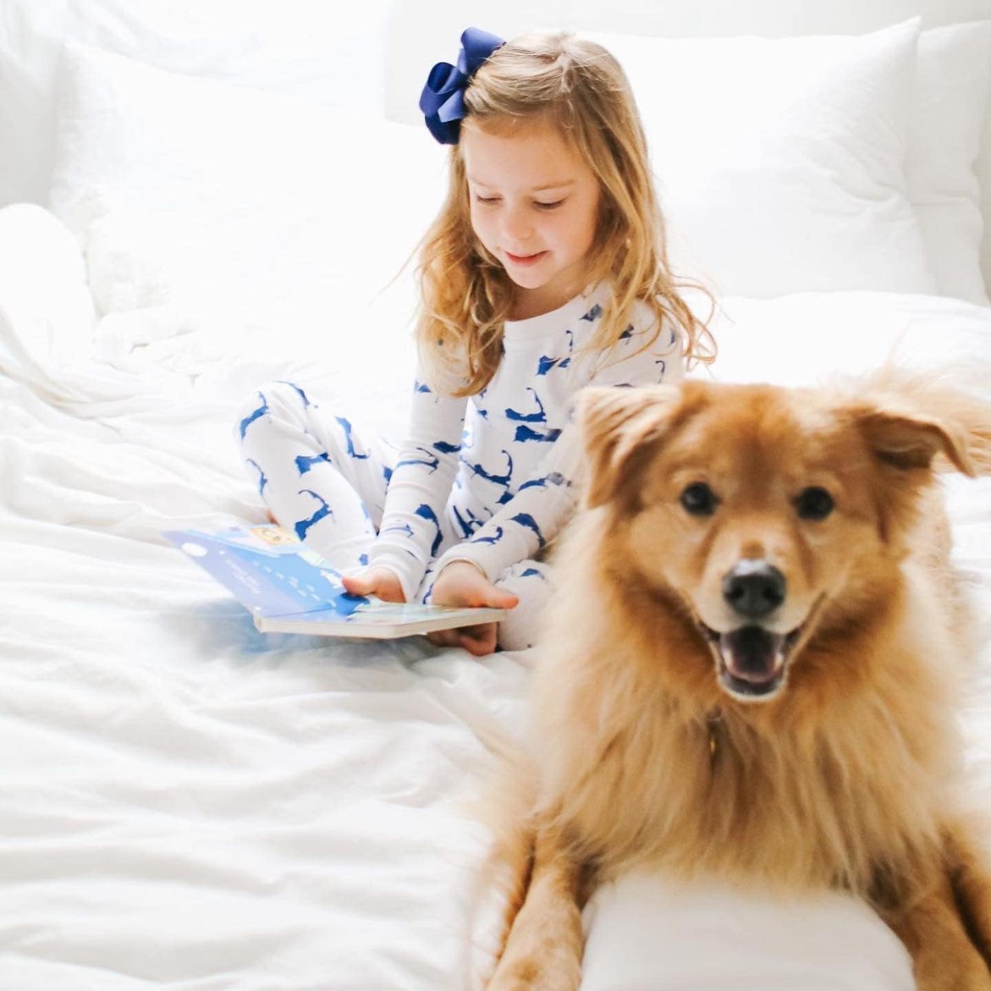 Cape Cod Map Two Piece Pajamas Blue