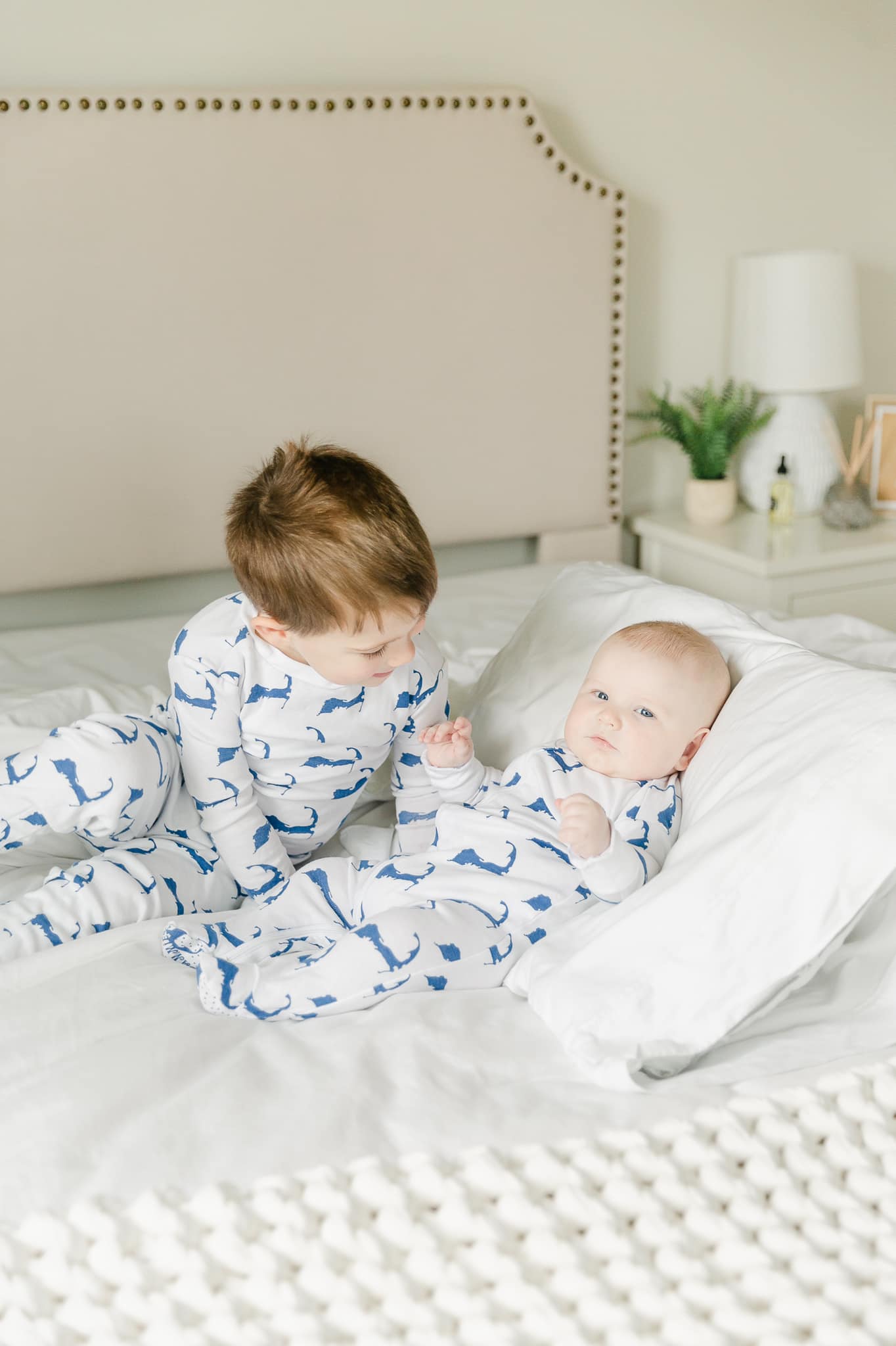 Cape Cod Map Two Piece Pajamas Blue