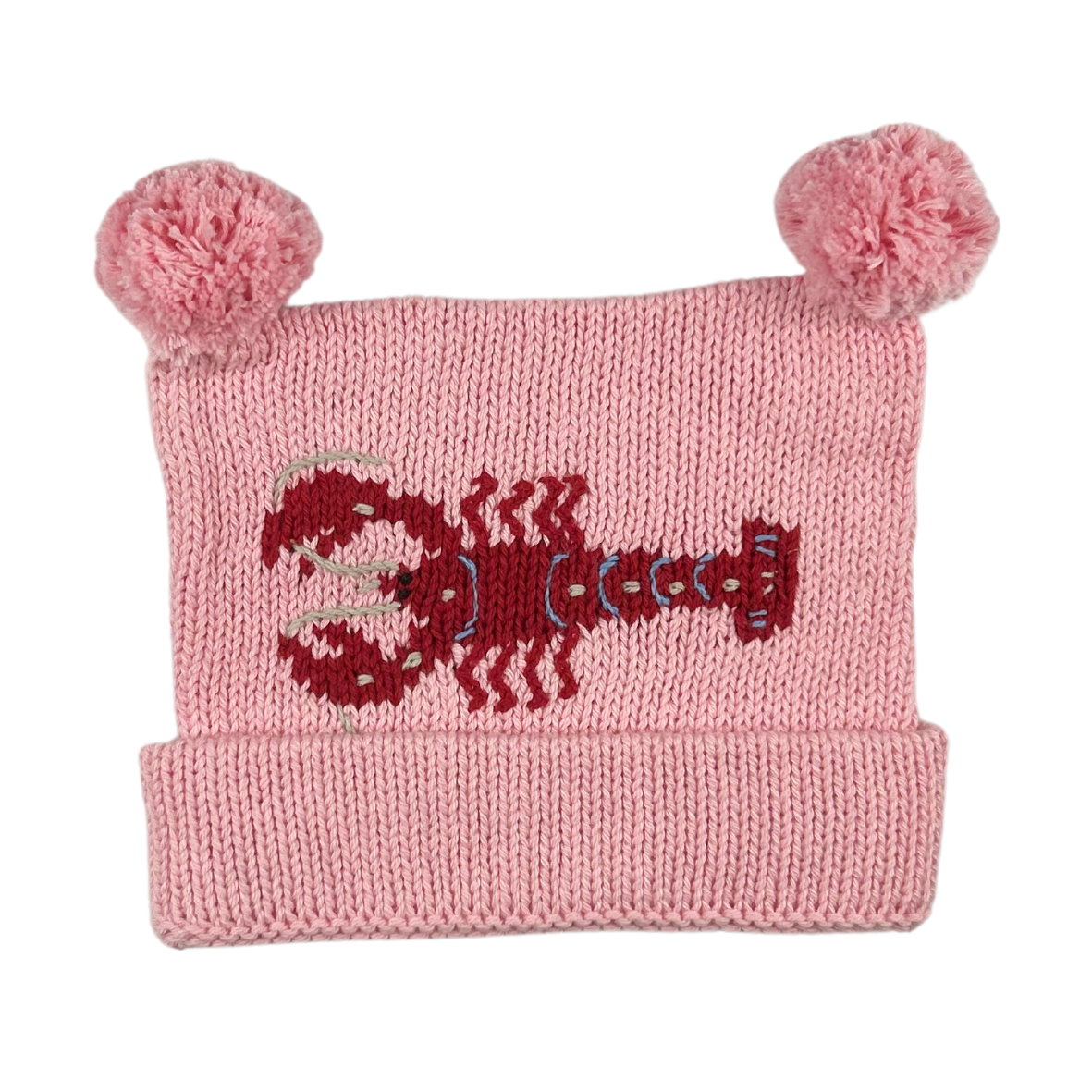 Lobster Pom Pom Hat Pink