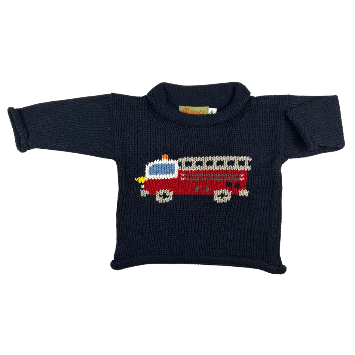 Roll Neck Fire Truck Sweater
