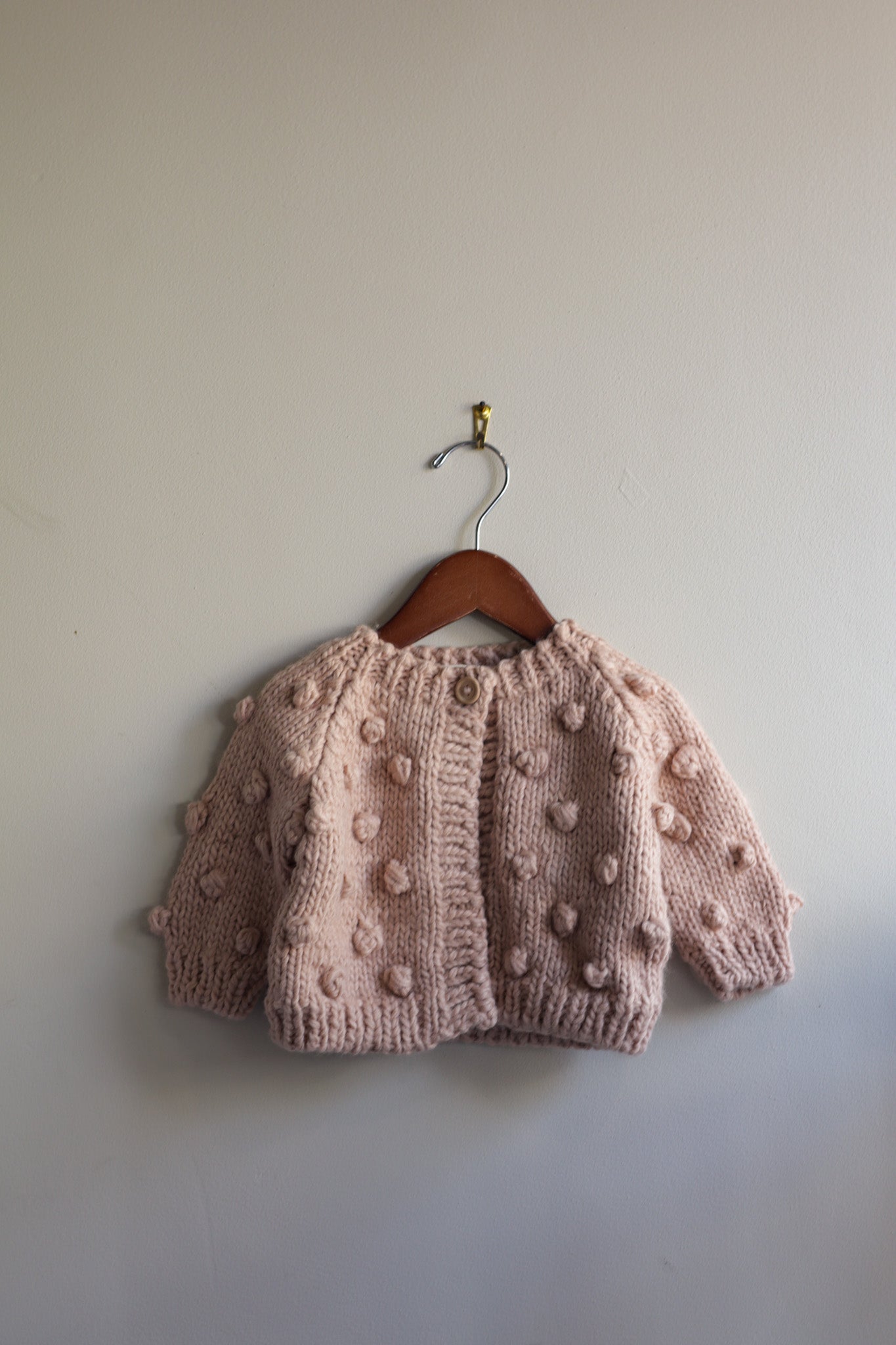 Popcorn Cardigan, Blush