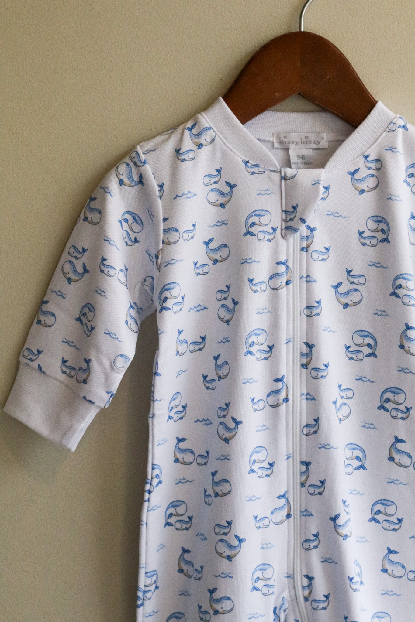 Whale Pods Footie Blue