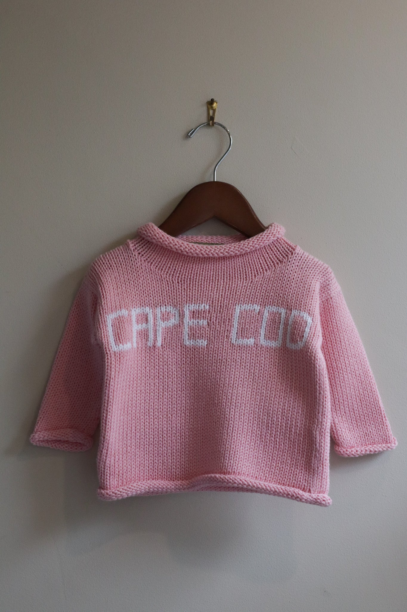 Roll Neck Cape Cod Sweater Pink