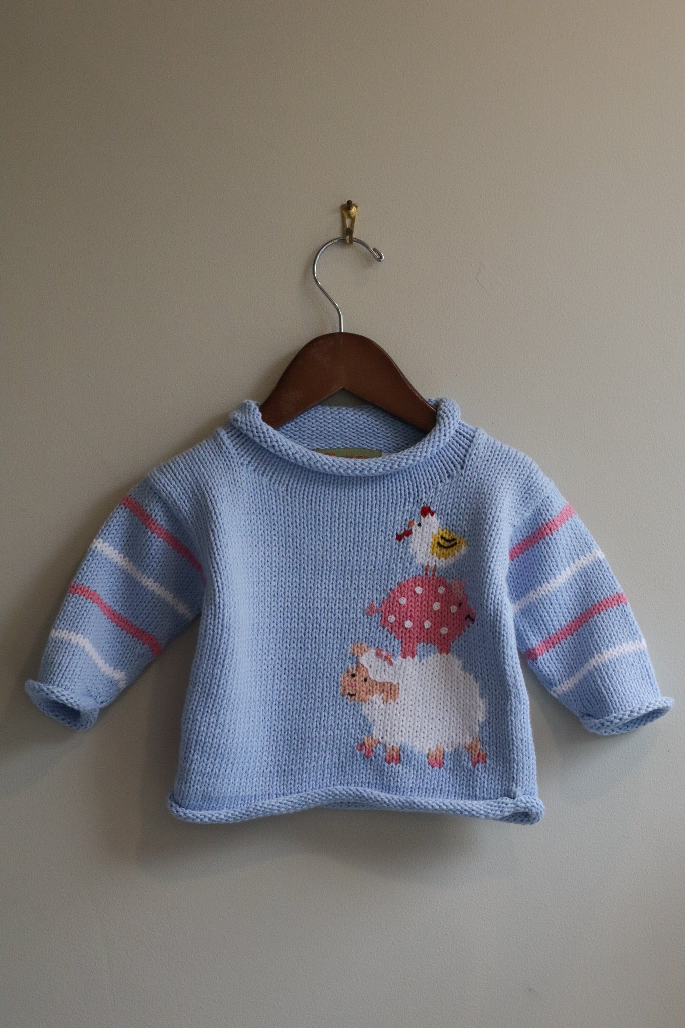 Roll Neck Animal Stack Sweater