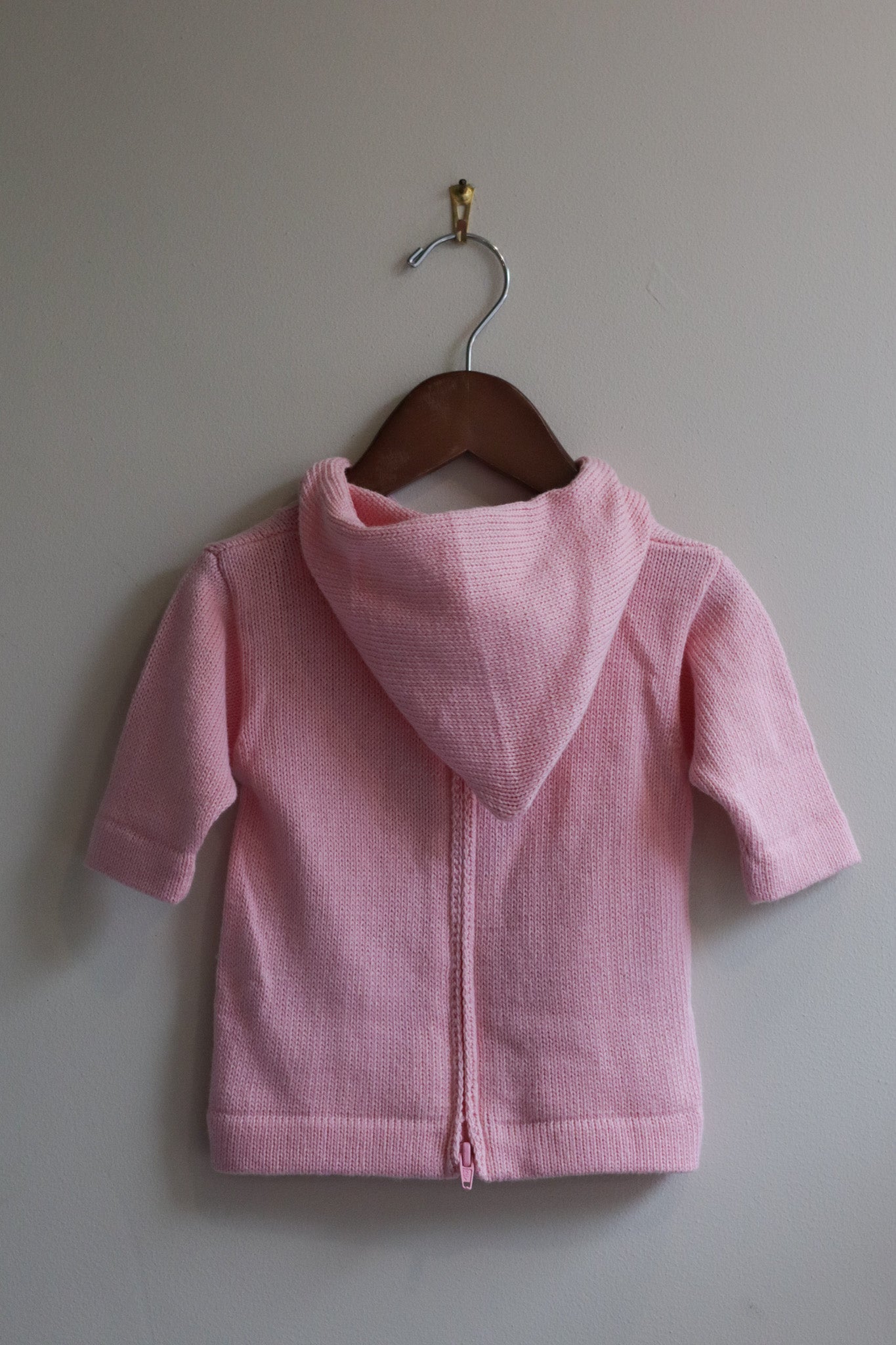 Hooded Backzip Lobster Sweater Pink