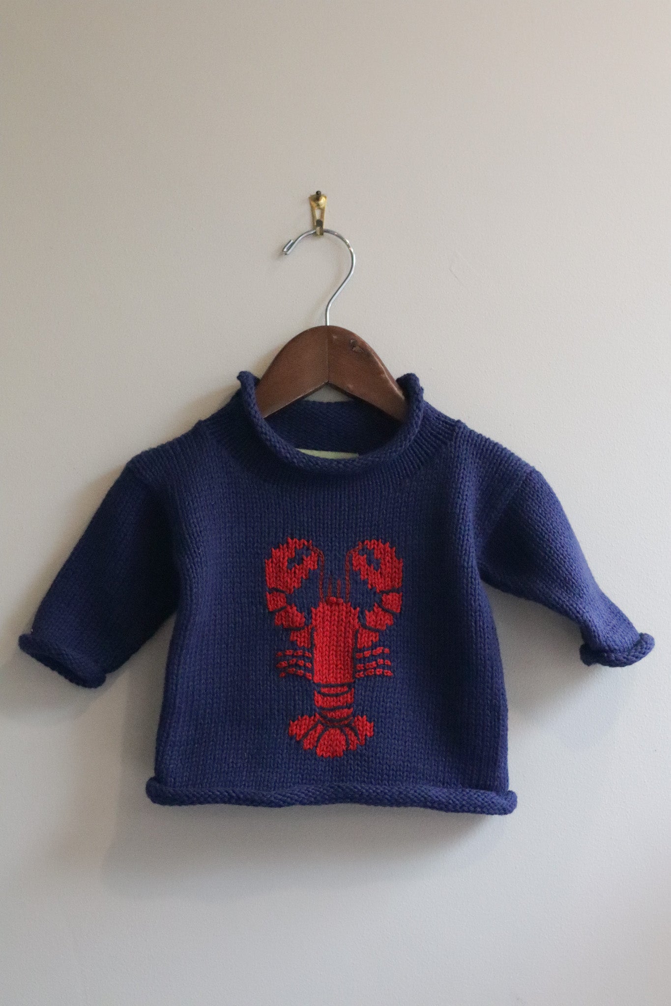 Roll Neck Lobster Sweater Dark Royal