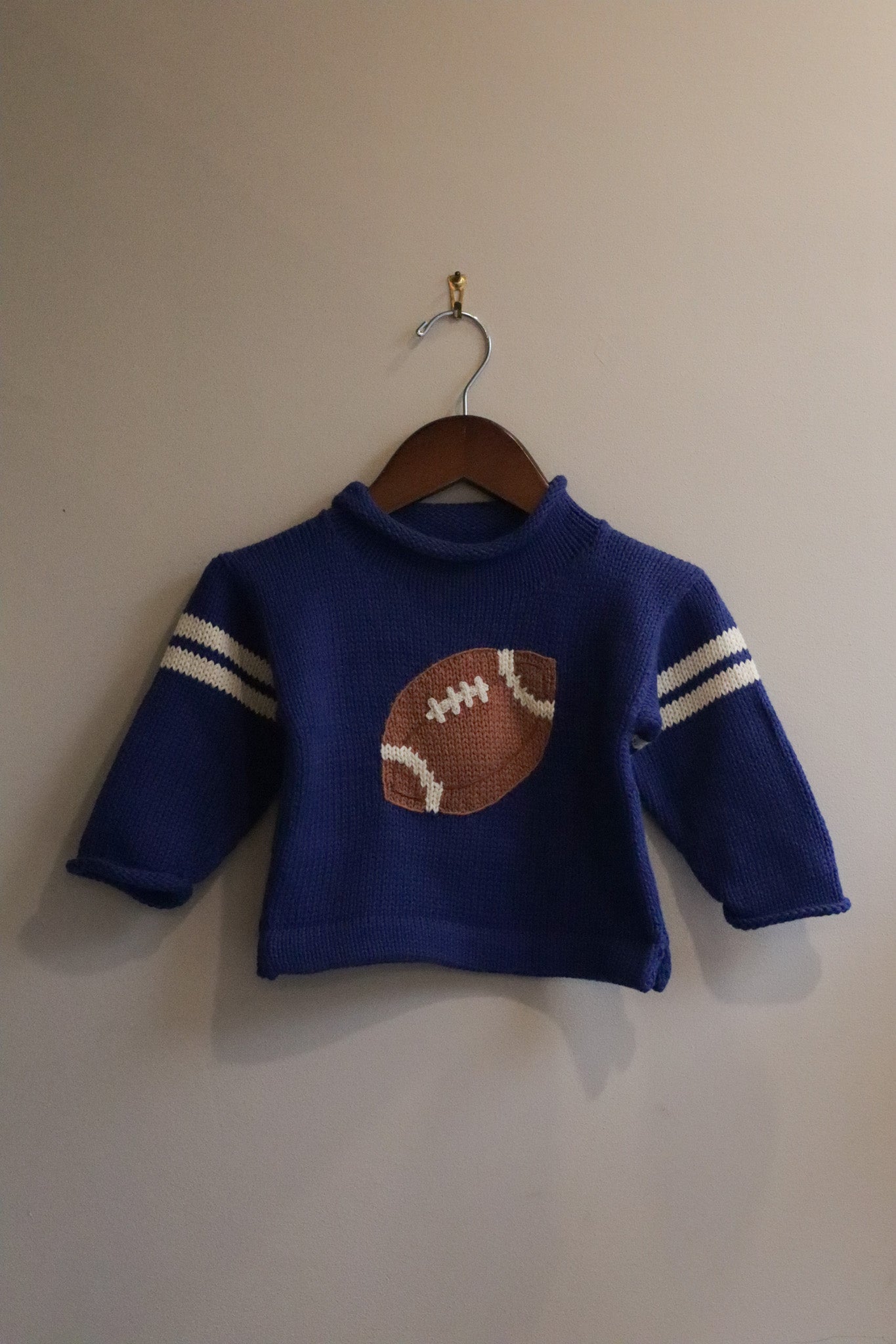 Roll Neck Football Sweater