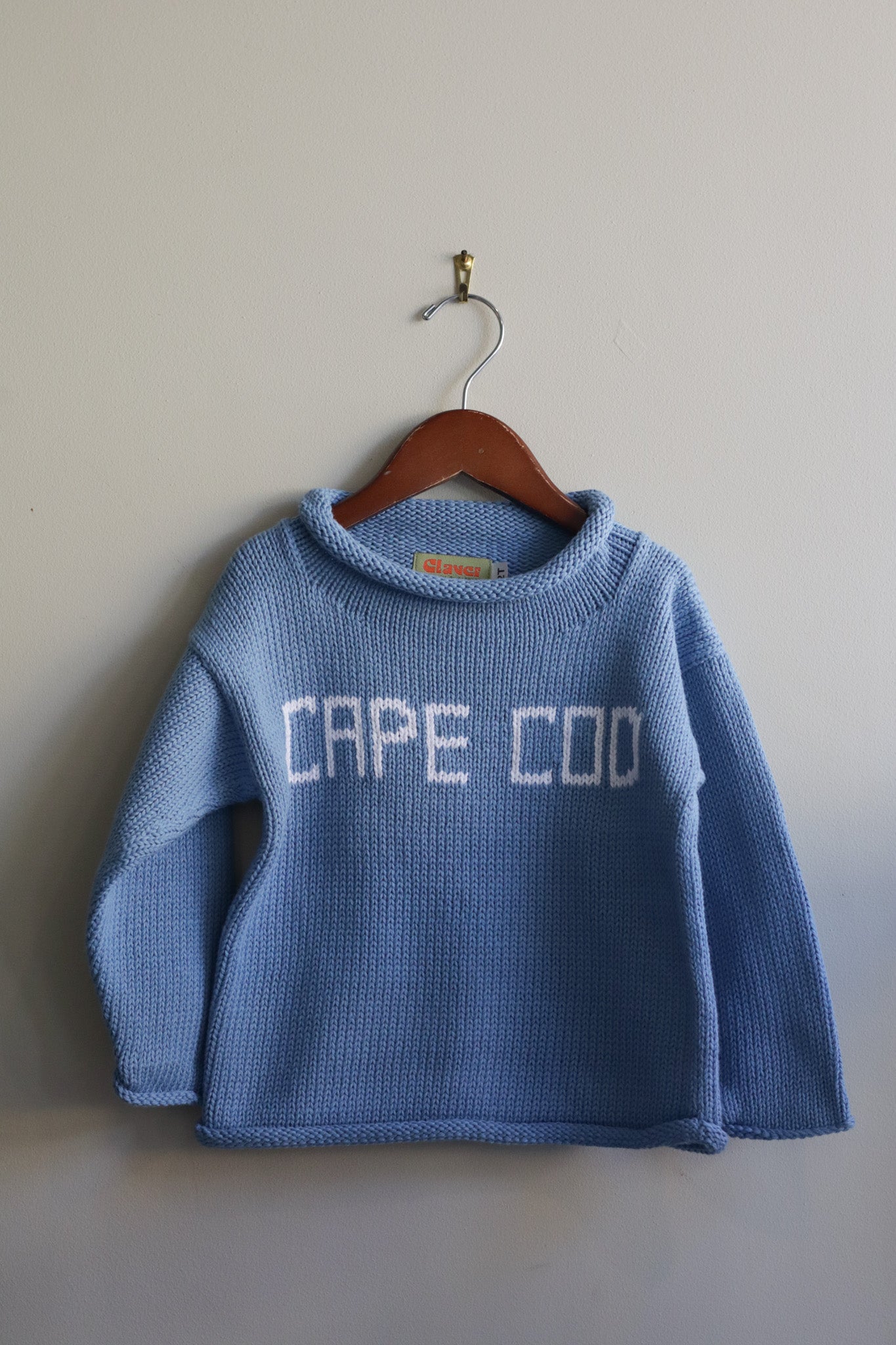 Roll Neck Cape Cod Sweater Chambray