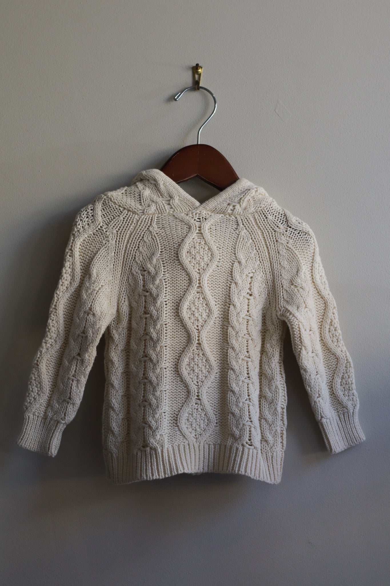 Fisherman Hooded Backzip Sweater
