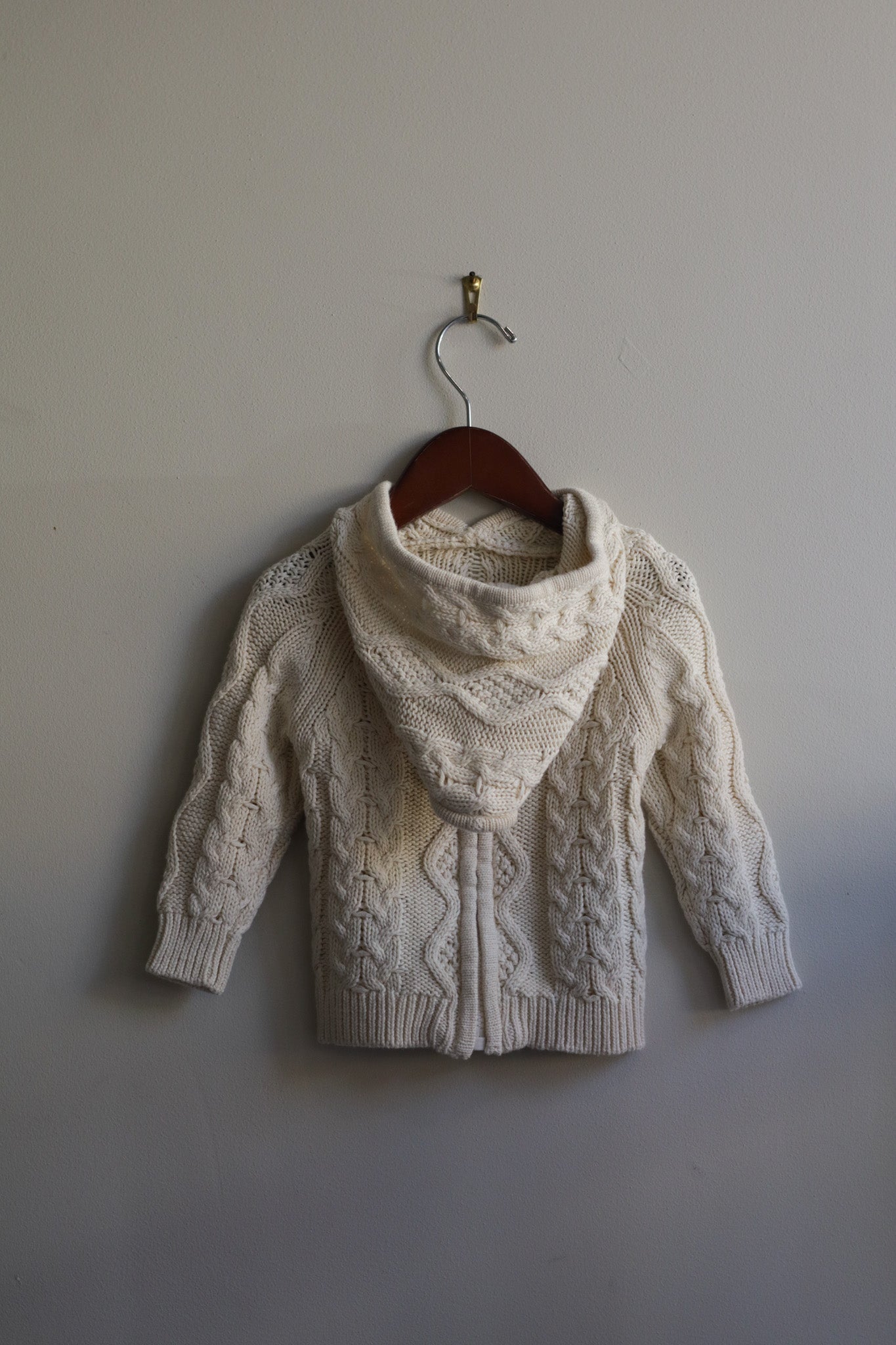 Fisherman Hooded Backzip Sweater