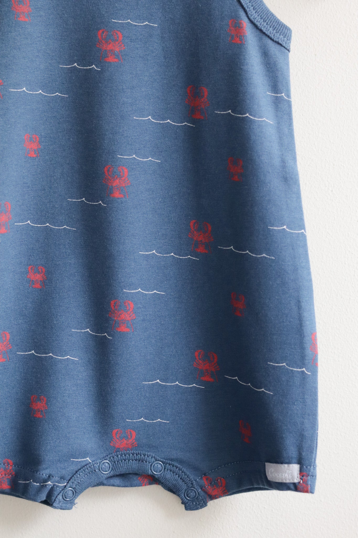 Cotton Modal Romper Lobsters Blue