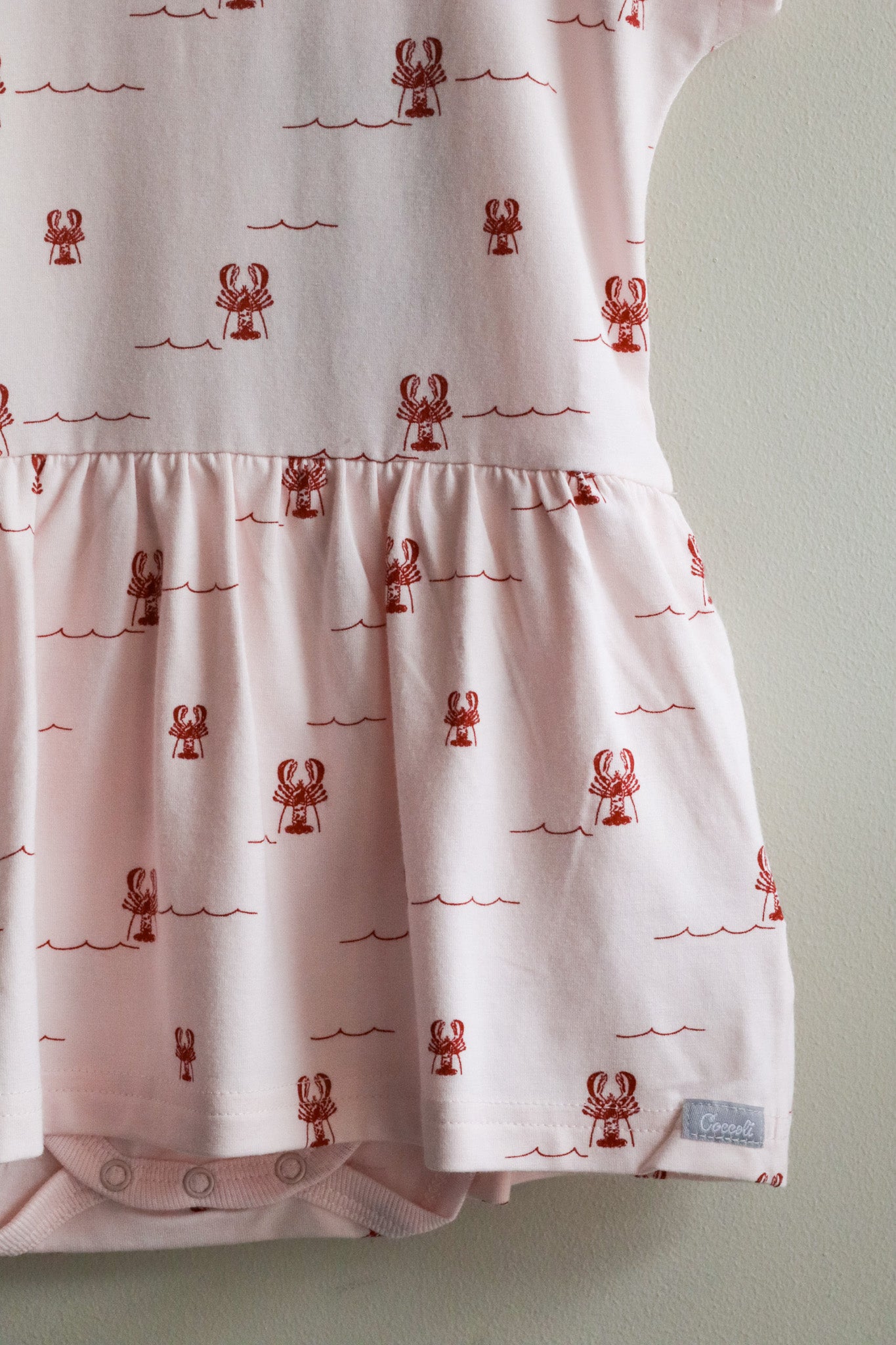 Cotton Modal Romper Lobsters Pink