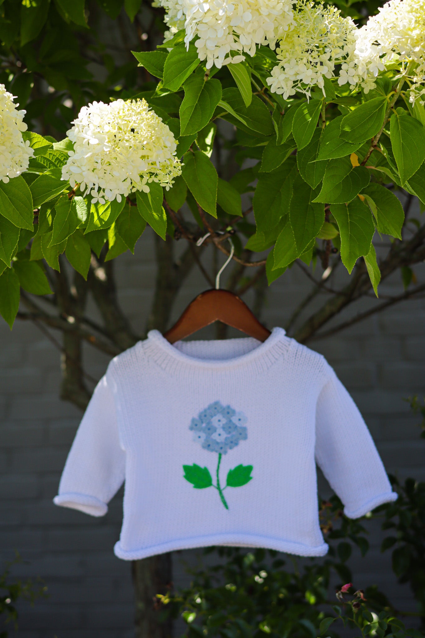 Roll neck Hydrangea Sweater