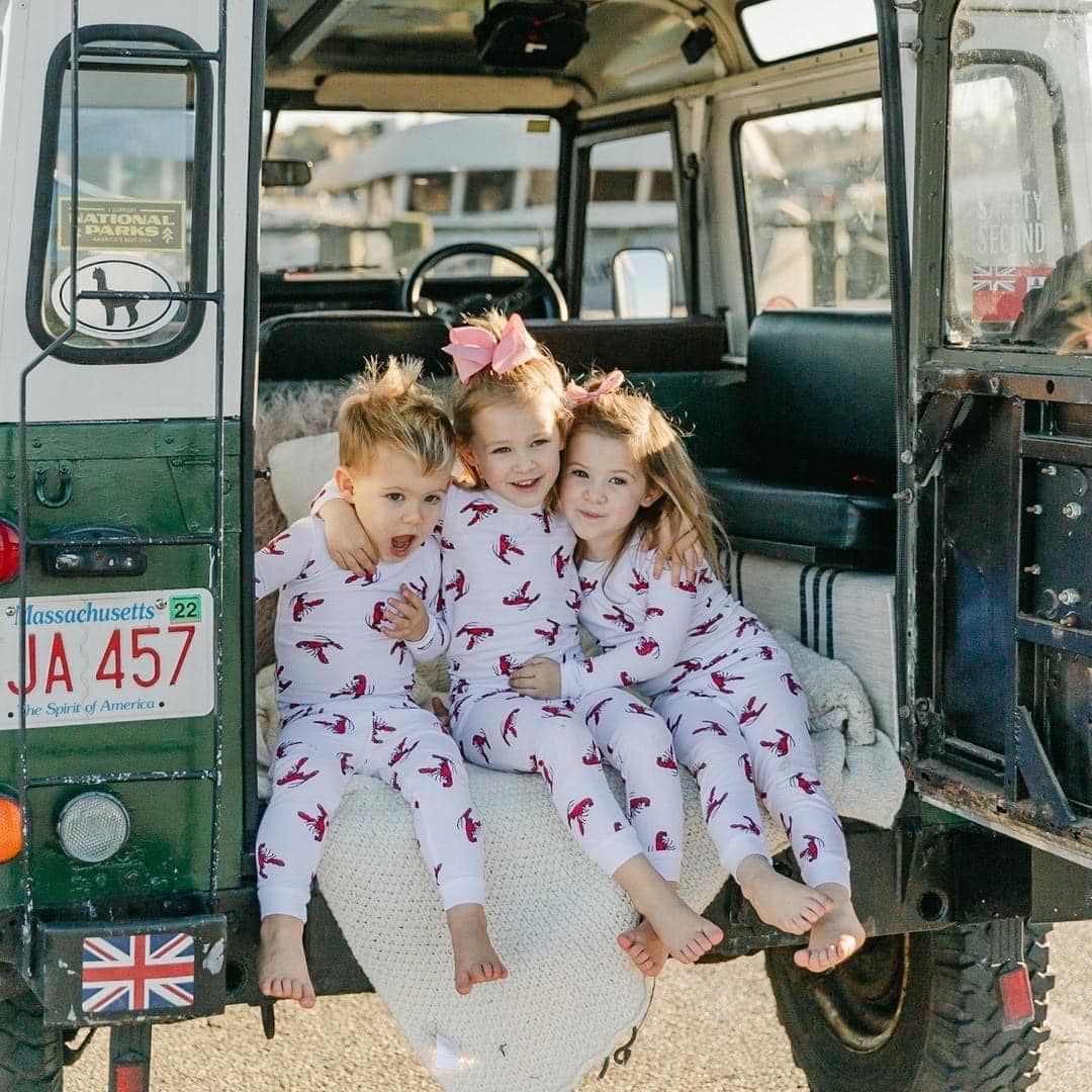 Lobster Two Piece Pajamas Red