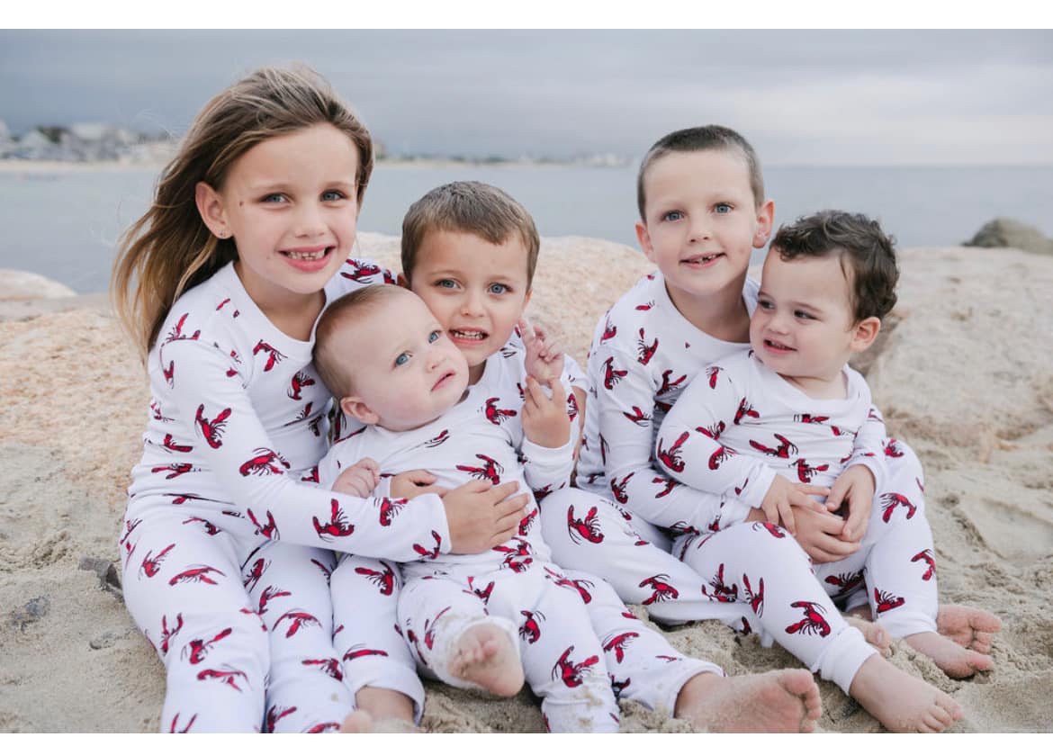 Lobster Two Piece Pajamas Red