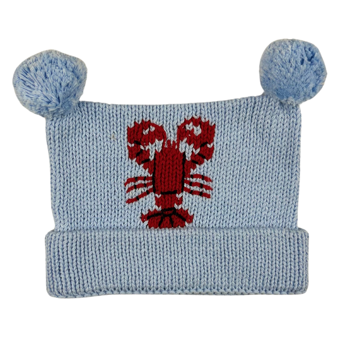 Lobster Pom Pom Hat Blue
