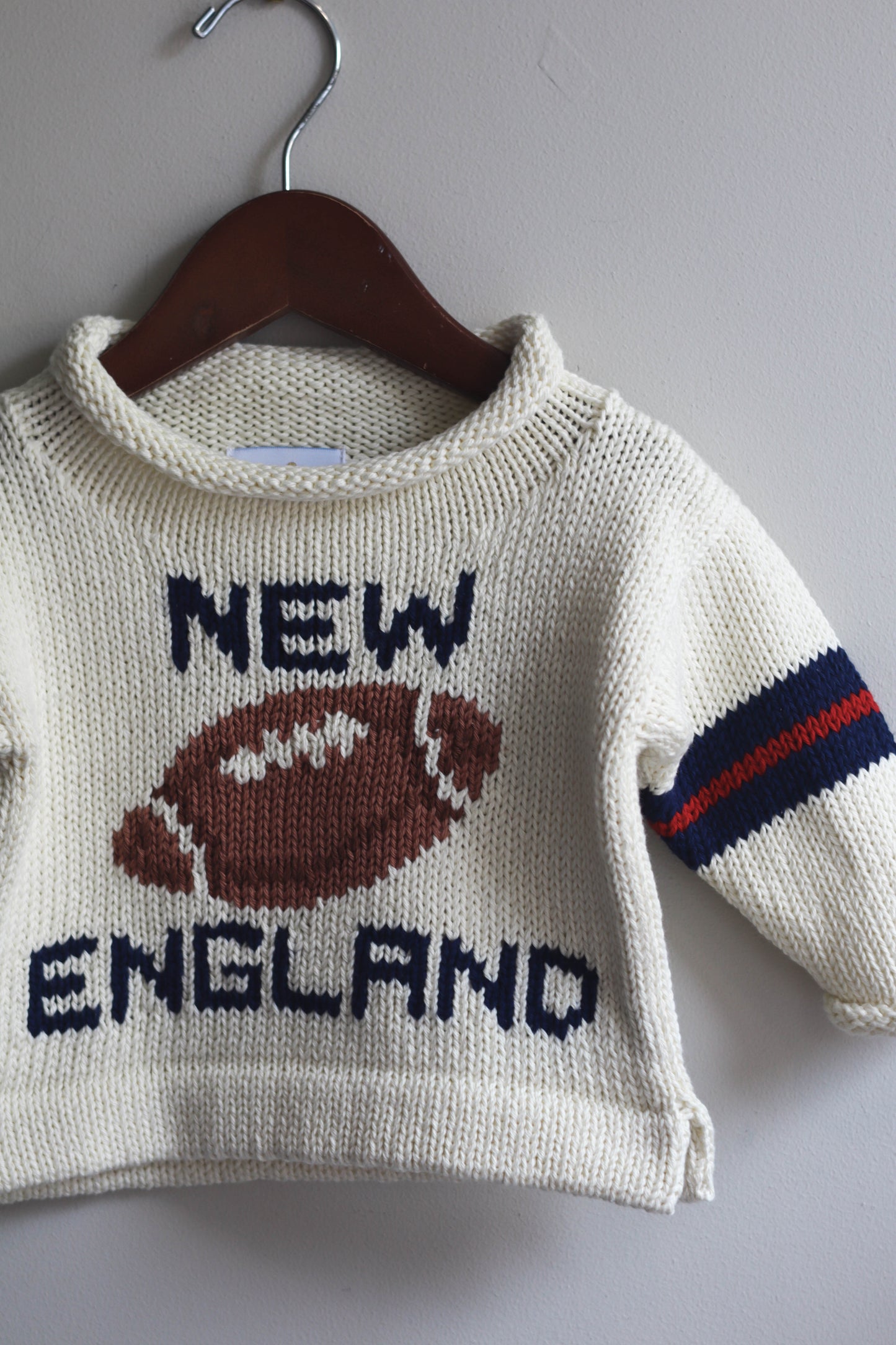 Roll Neck New England Football Sweater