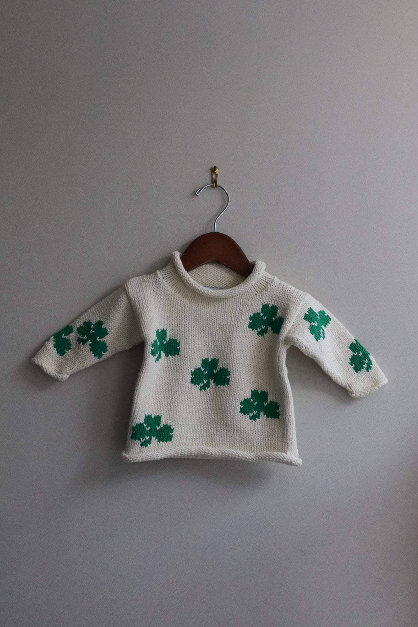 Roll Neck Shamrock Sweater