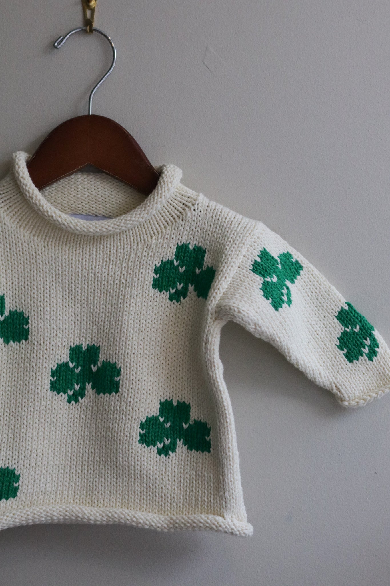 Roll Neck Shamrock Sweater