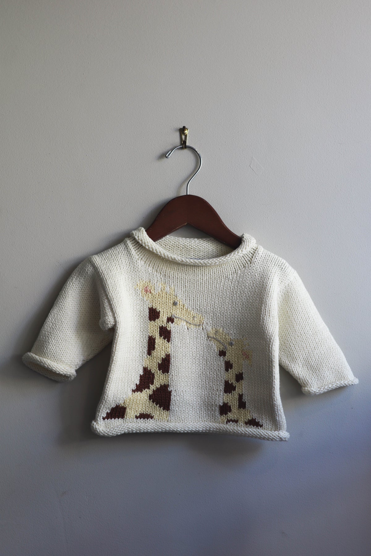 Roll Neck Giraffe Sweater