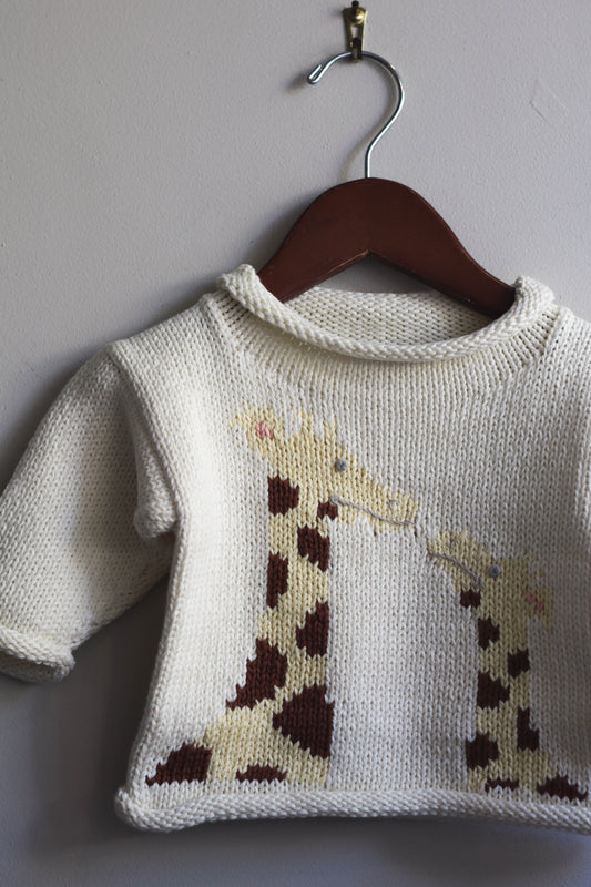 Roll Neck Giraffe Sweater