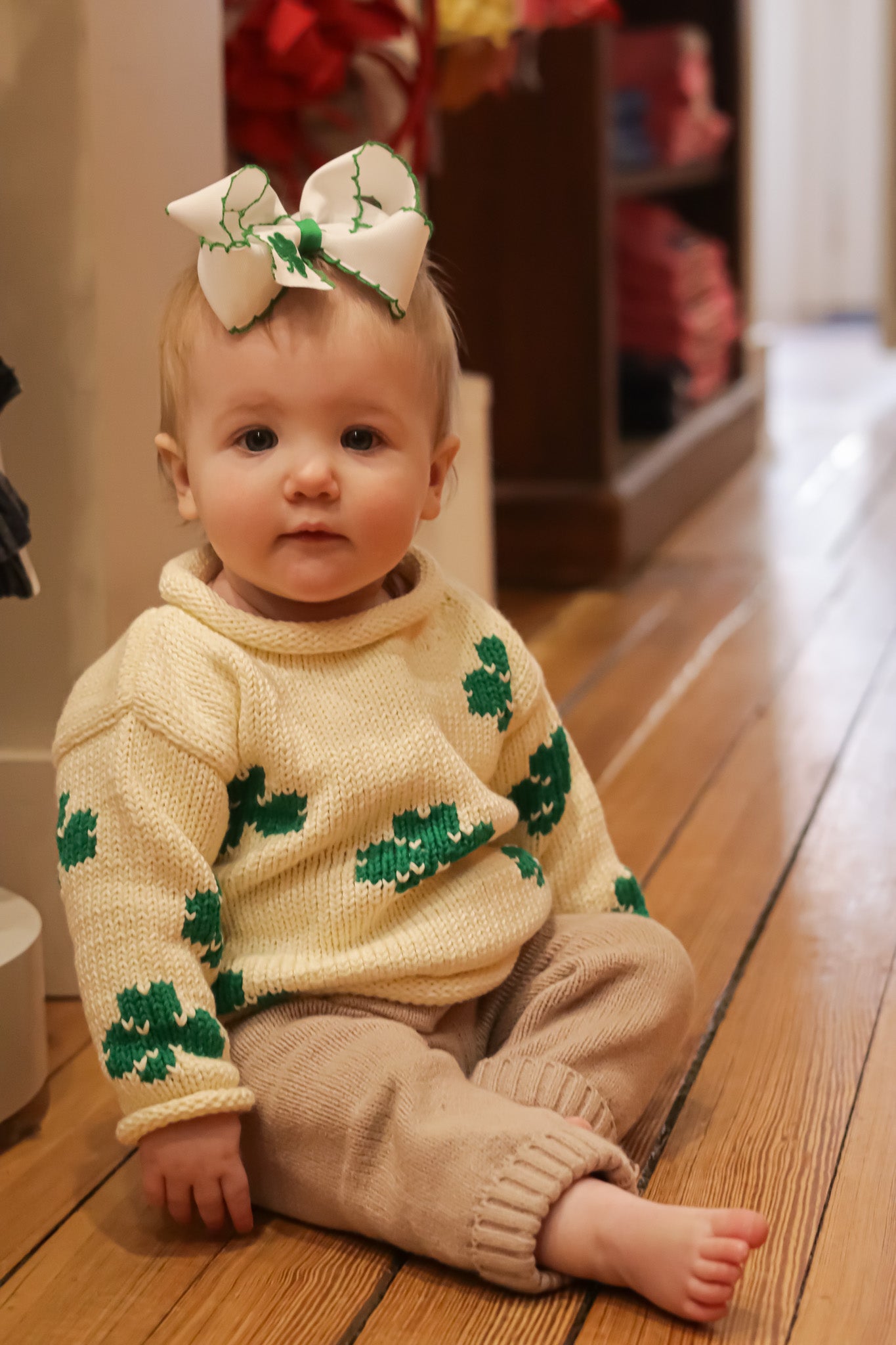 Roll Neck Shamrock Sweater