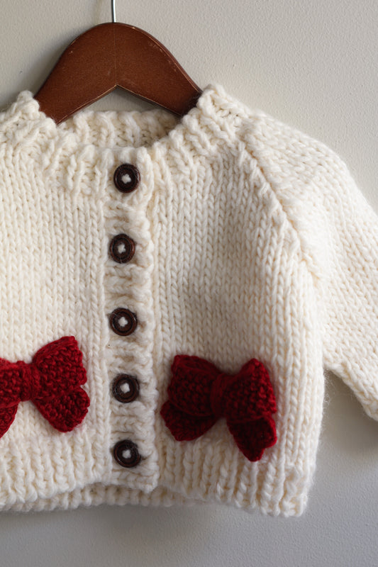 Red Bow Cardigan