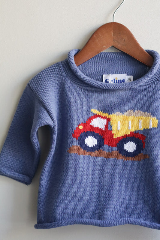 Roll Neck Dump Truck Sweater