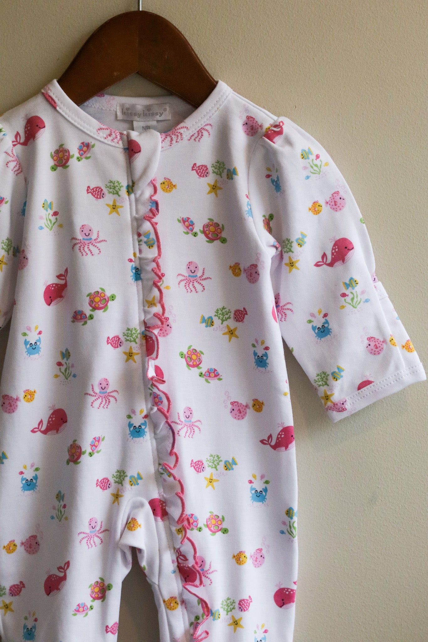 Ocean Antics Footie Pink