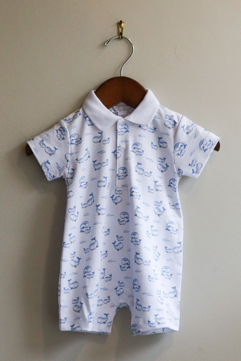 Short Playsuit Whale Pods Blue