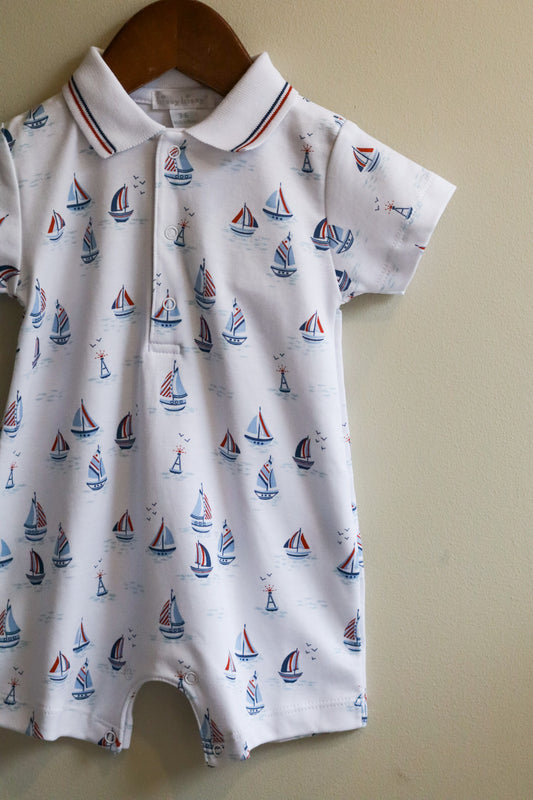 Short Playsuit Red, White, & Blue Regatta