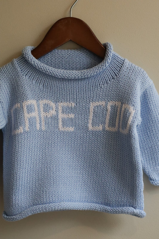 Roll Neck Cape Cod Sweater Light Blue