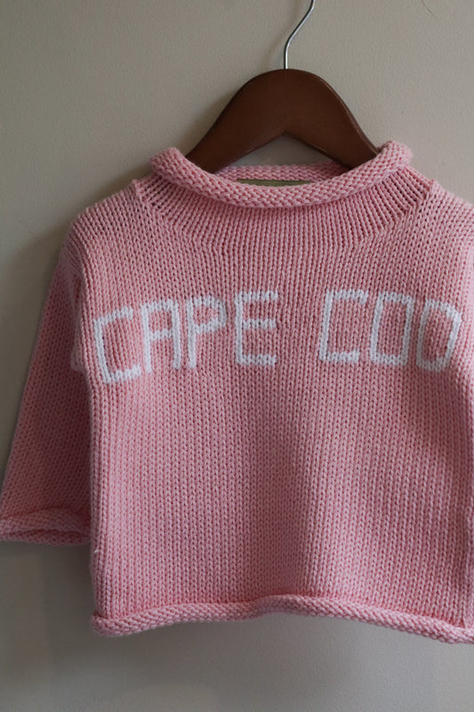 Roll Neck Cape Cod Sweater Pink