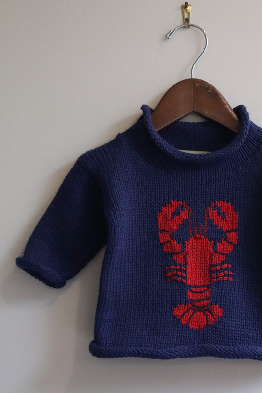 Roll Neck Lobster Sweater Dark Royal