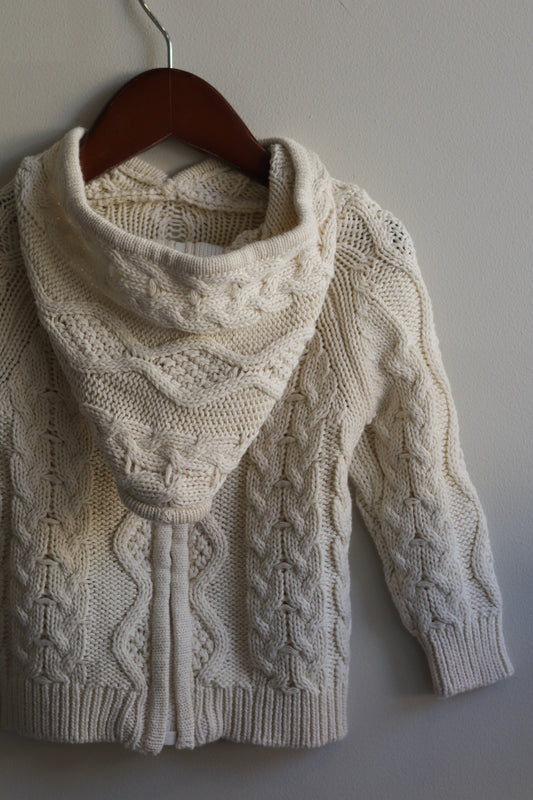 Fisherman Hooded Backzip Sweater