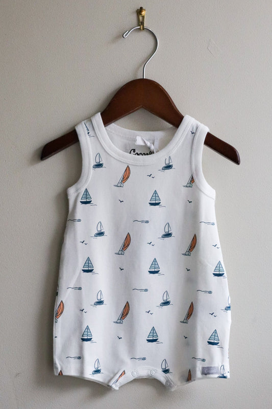 Cotton Modal Romper Boats