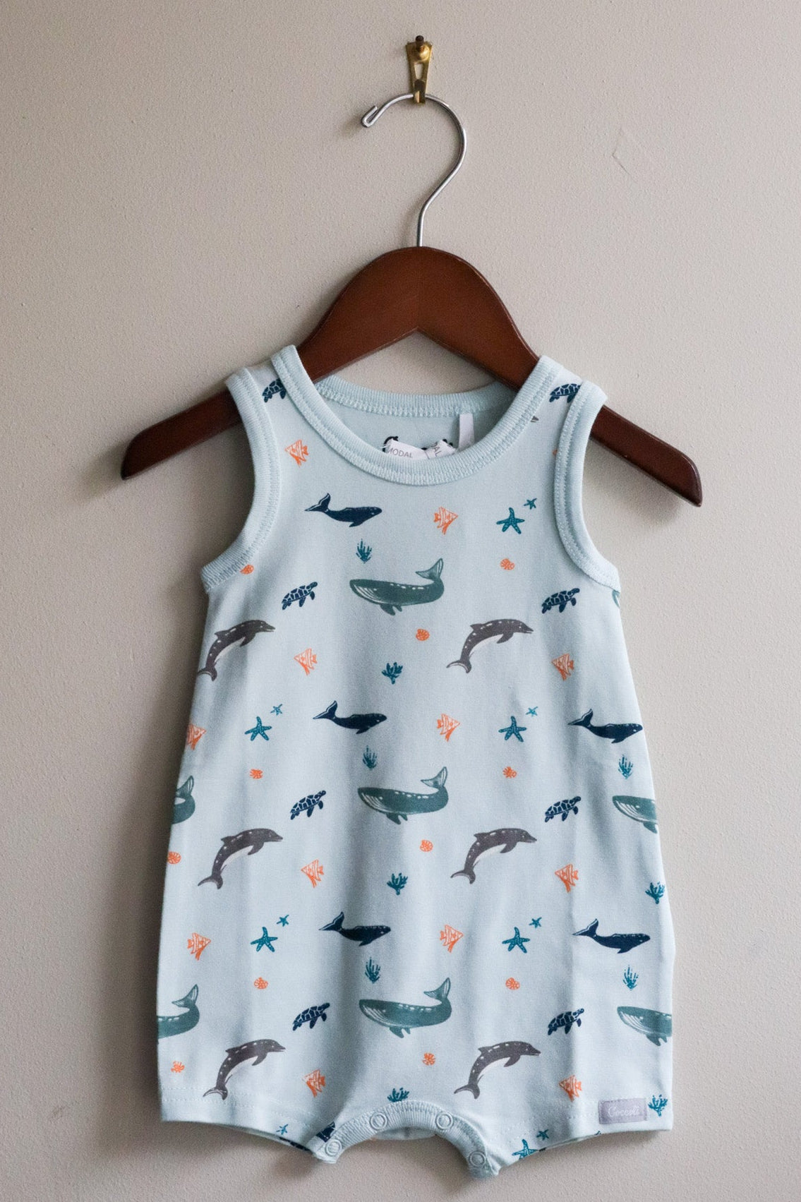 Cotton Modal Romper Ocean Life