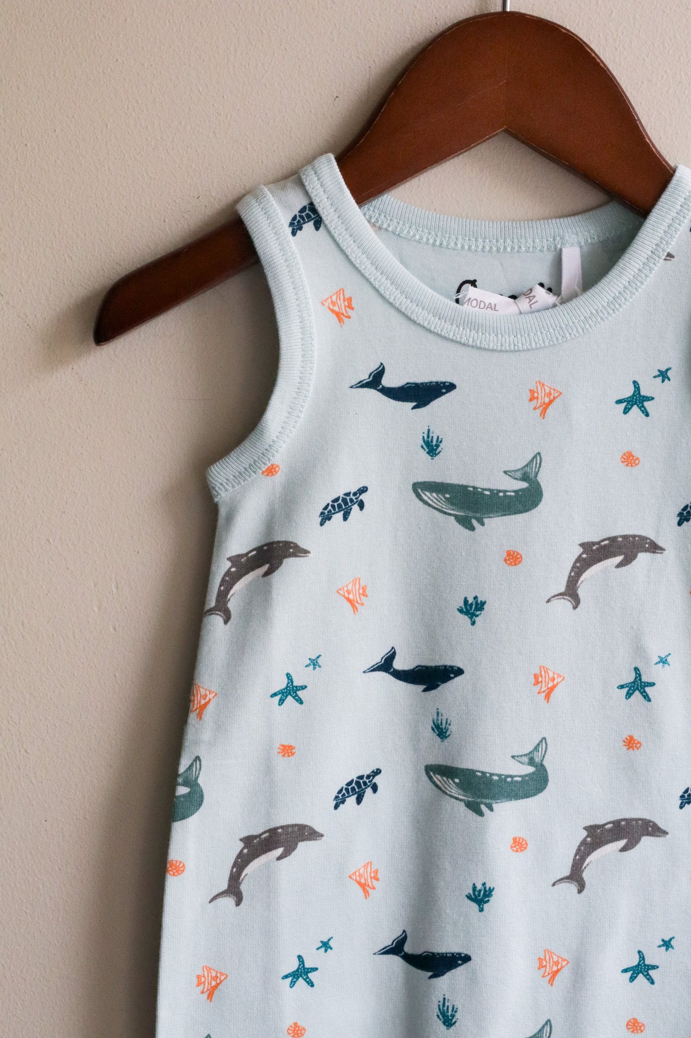 Cotton Modal Romper Ocean Life
