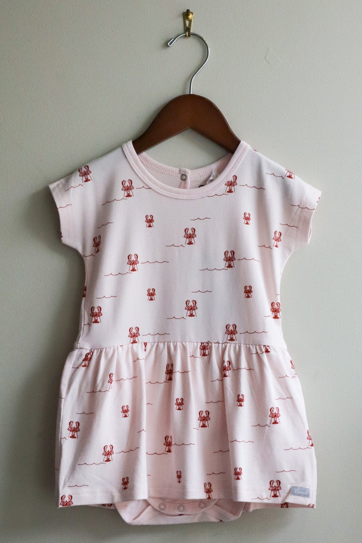 Cotton Modal Romper Lobsters Pink