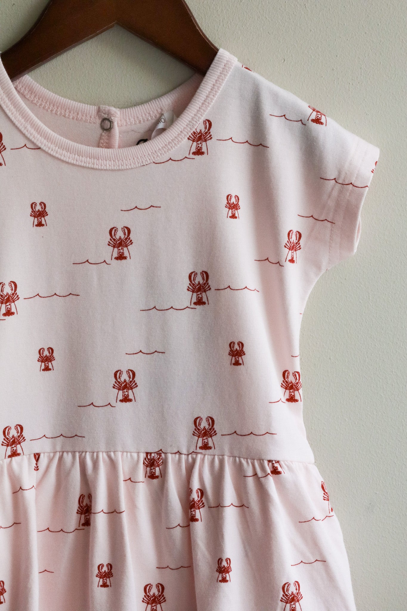 Cotton Modal Romper Lobsters Pink
