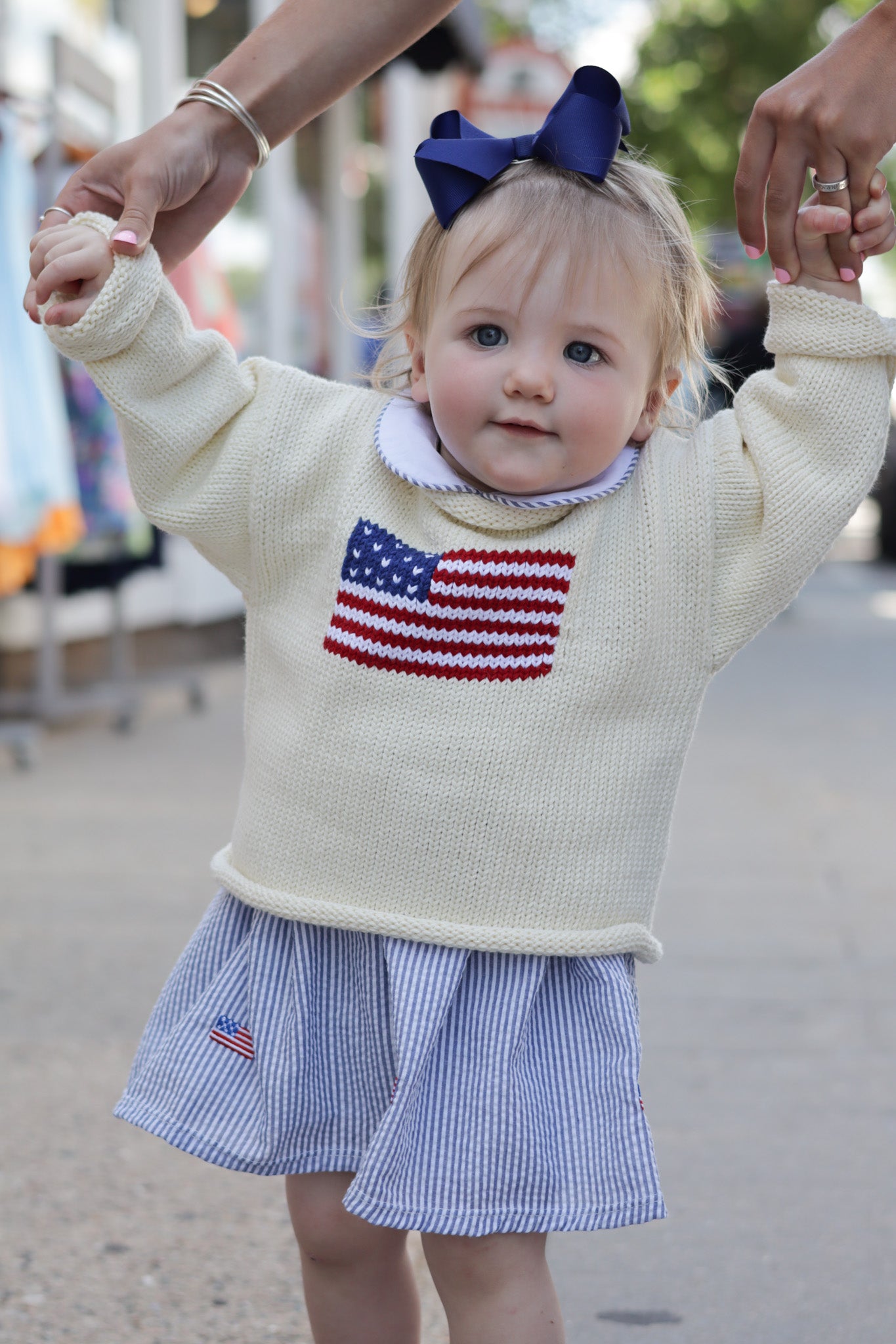 Roll Neck American Flag Sweater