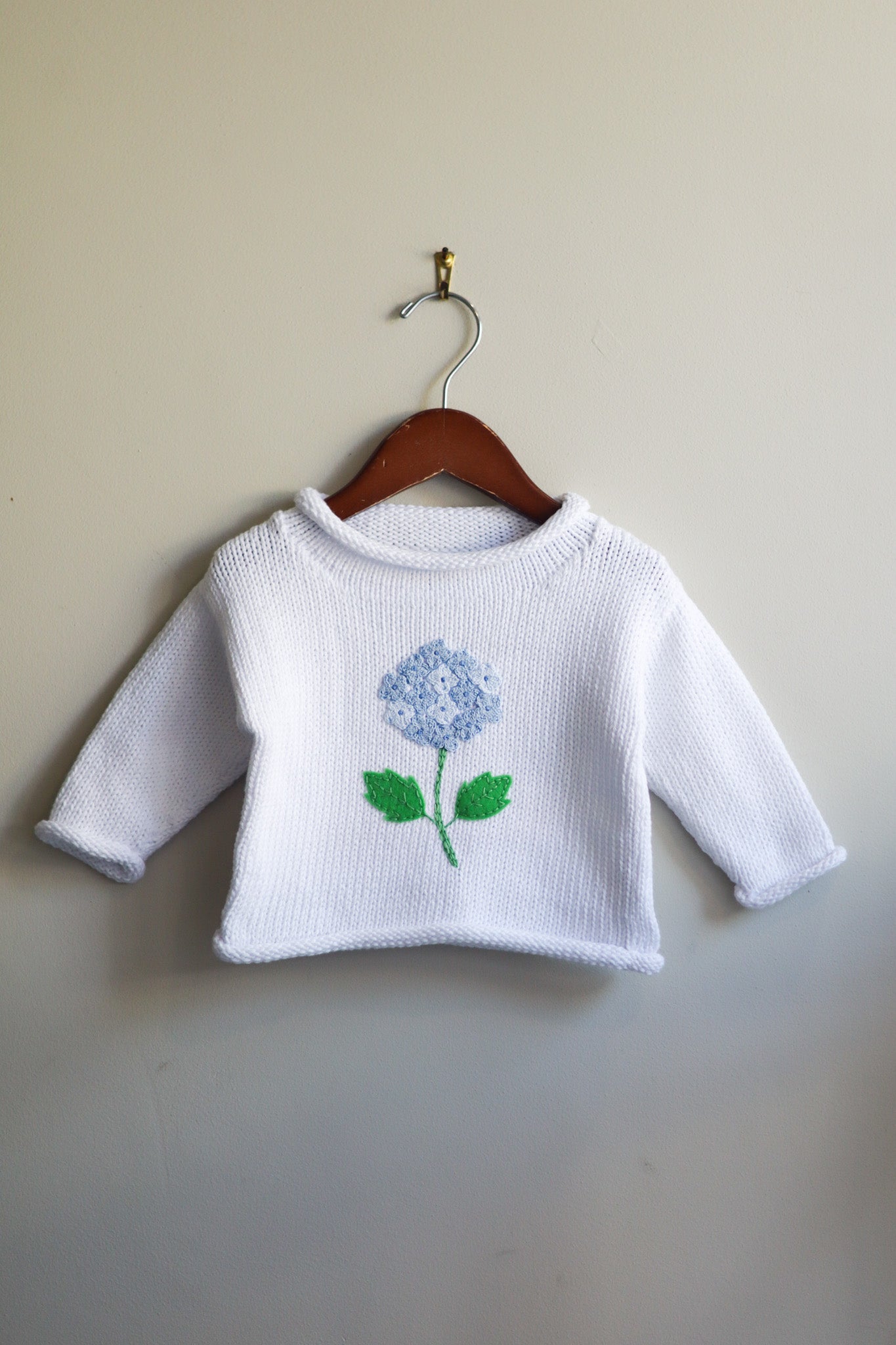 Roll neck Hydrangea Sweater
