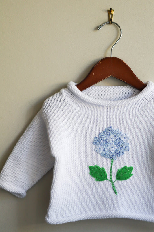 Roll neck Hydrangea Sweater