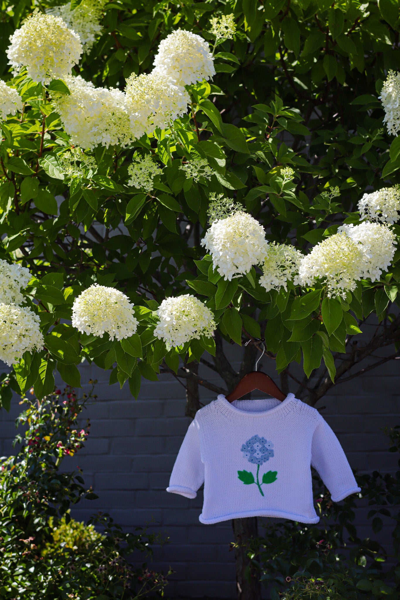 Roll neck Hydrangea Sweater