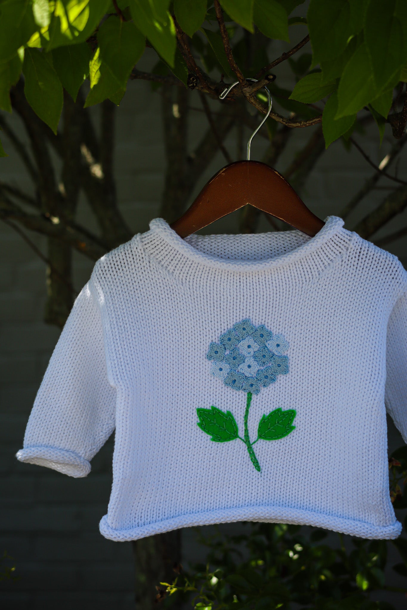 Roll neck Hydrangea Sweater